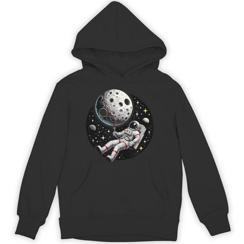 Astronaut Aesthetic Holding Moon Balloon Planets Introvert Unisex Hoodie - Raresse