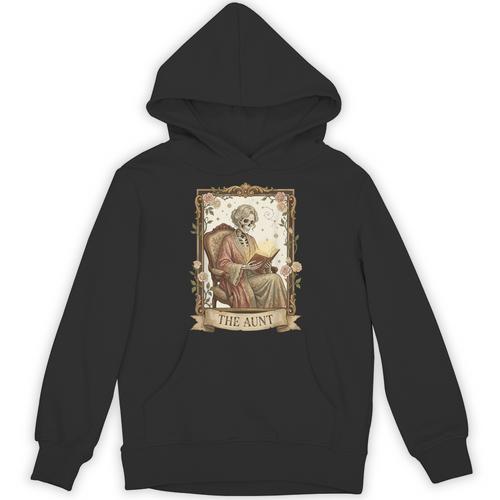 The Aunt Tarot Card Women Skeleton Aunty Book Lover Unisex Hoodie - Bookorys CA