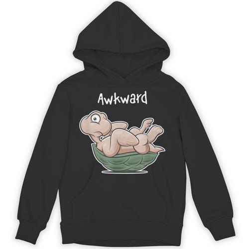 Awkward Turtle Upside Down Witty Comical Introvert Unisex Hoodie - Raresse