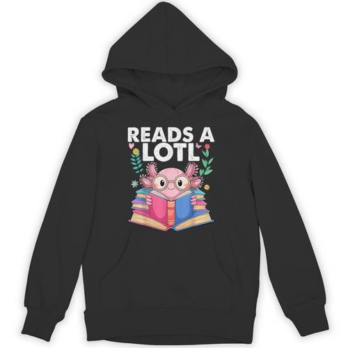 Axolotl Books Readsalotl Reading Bookworm Boys Girls Unisex Hoodie - Bookorys