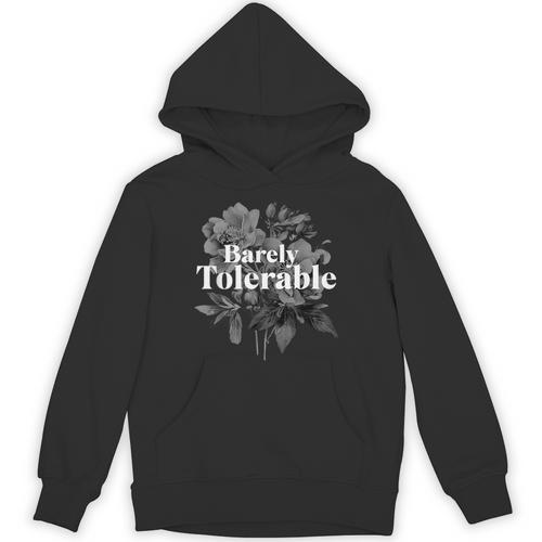 Barely Tolerable Shirt Floral Book Lover Quote Bookish Unisex Hoodie - Bookorys