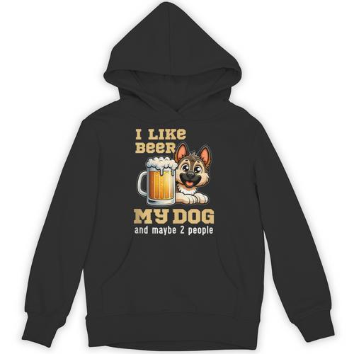 I Like Beer My Dog And Maybe 2 People Introvert Pun Unisex Hoodie - Raresse