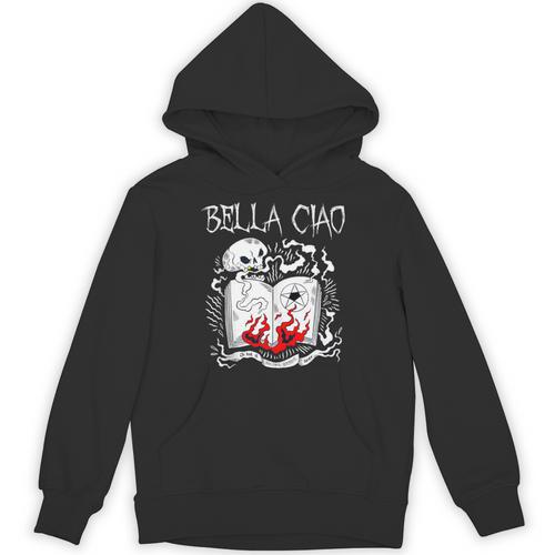 Bella Ciao Goodbye Beautiful Skull Book Of Dark Magic Occult Unisex Hoodie - Bookorys