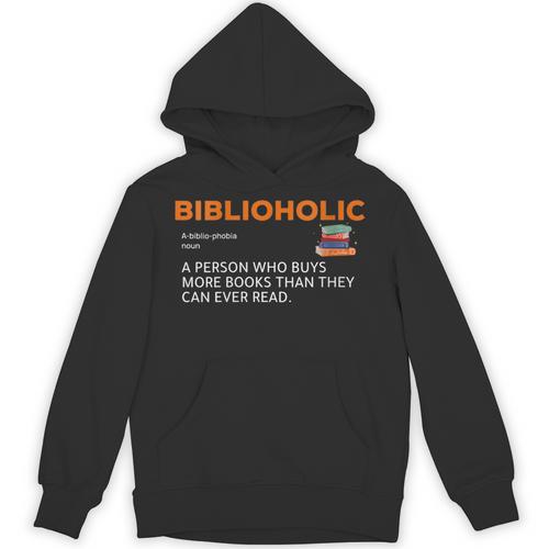 Biblioholic Definition Reading Nerd Book Lovers Geek Unisex Hoodie - Bookorys UK
