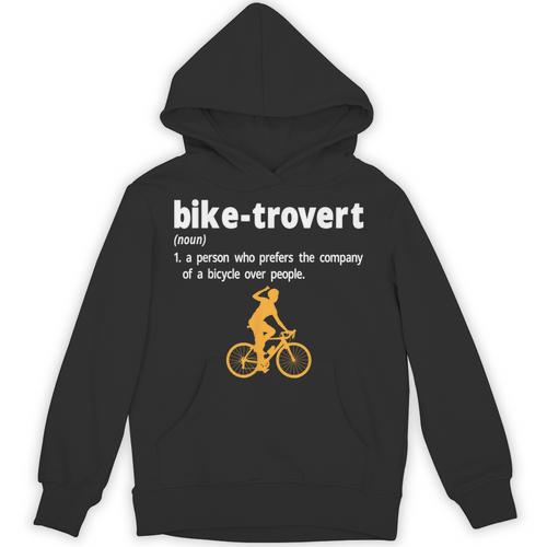 Bike-Trovert Bicycle Humor Definition Introvert Unisex Hoodie - Raresse