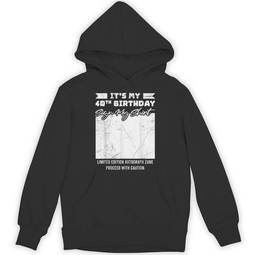 Birthday It's My 40th Birthday Guest Book Birthday Party Unisex Hoodie - Bookorys