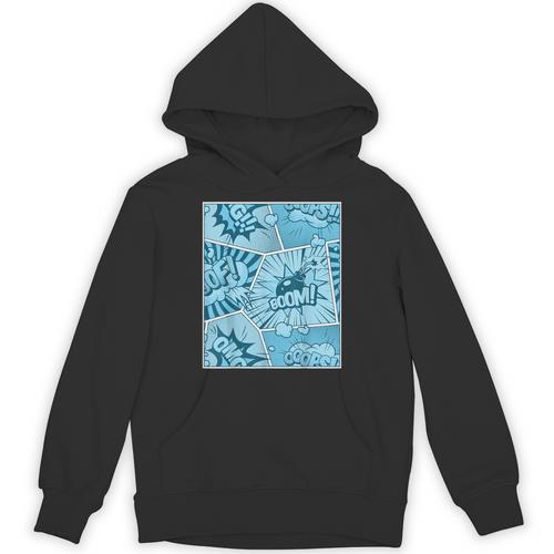 Blue Comic Book Blue Graphic Unisex Hoodie - Bookorys