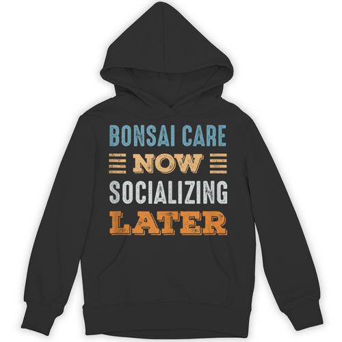 Bonsai Care Now Minimal Socializing Introvert Vintage Unisex Hoodie - Raresse