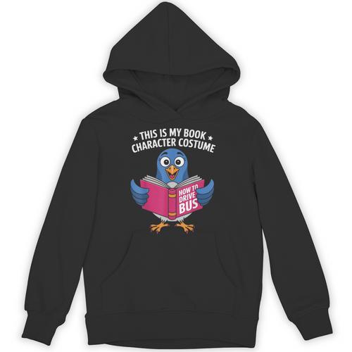 This Is My Book Character Costume Cute Pigeon Kids Reading Unisex Hoodie - Bookorys DE