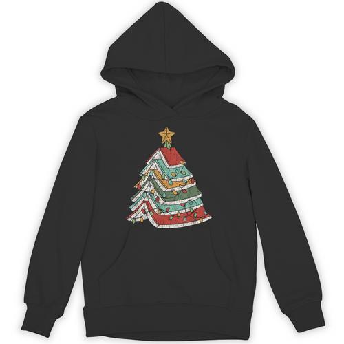 Book Christmas Tree For Librarians Book Lovers Unisex Hoodie - Bookorys