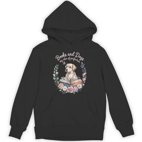 Book And Dog Lover Reading Humor Librarian Unisex Hoodie - Bookorys