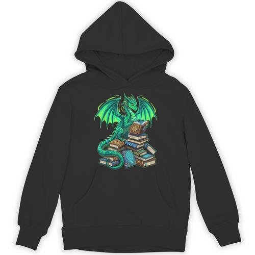 Book Dragon Reading Fantasy Unisex Hoodie - Bookorys AU