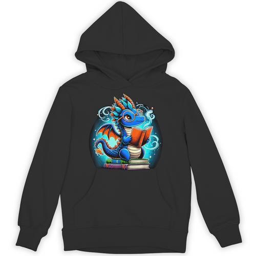 Book Dragon Reading Lover Unisex Hoodie - Bookorys AU