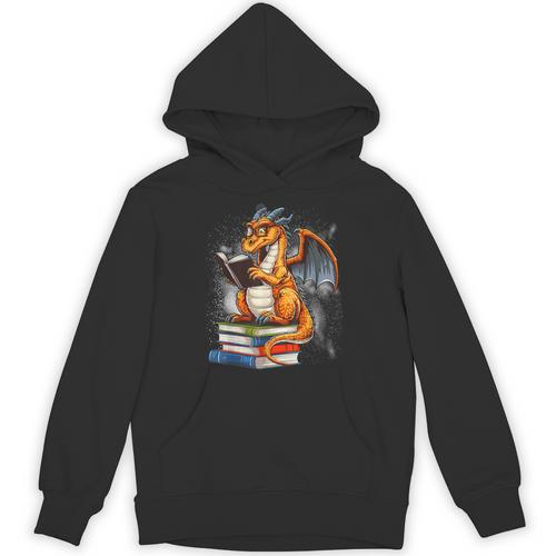 Book Dragon Reading Book Lover Unisex Hoodie - Bookorys AU