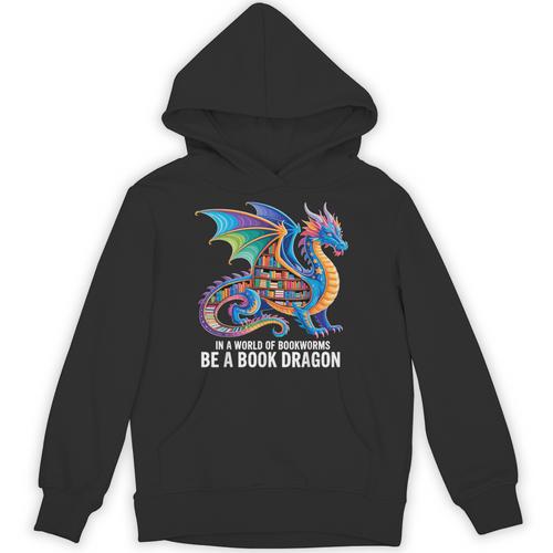 Be a Book Dragon Reading Unisex Hoodie - Bookorys AU