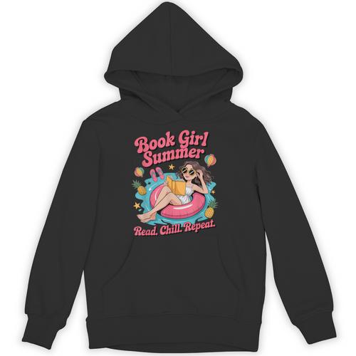 Book Girl Summer Beach Vacation Book Lover Unisex Hoodie - Bookorys CA