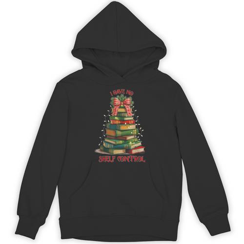 Book Lover Christmas Tree I Have No Shelf Control Unisex Hoodie - Bookorys