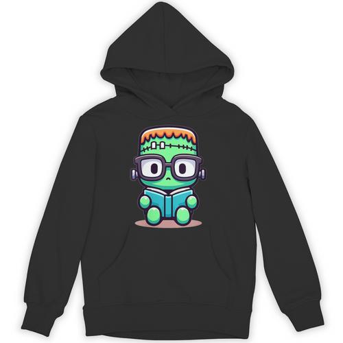 Book Lover Frankenstein's Monster With Reading Glasses Unisex Hoodie - Bookorys
