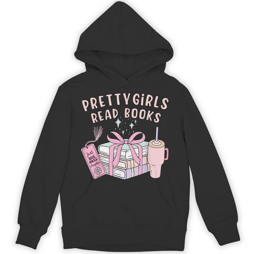 Book Lover's Pretty Girl's Read Books Unisex Hoodie - Bookorys UK