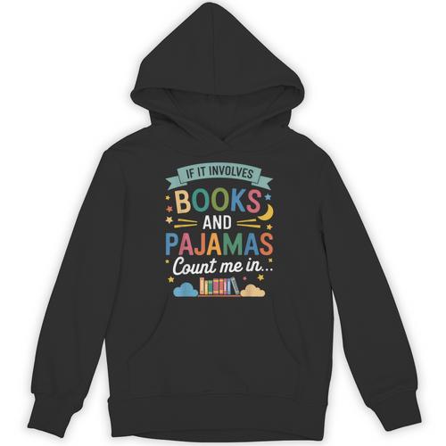 Book Lovers Reading Bedtime Cozy Pajama For Librarians Unisex Hoodie - Bookorys