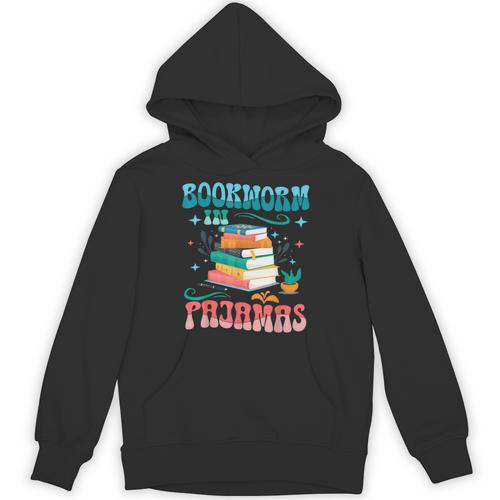 Book Reader Librarian Bookworm In Pajamas Book And Pajama Unisex Hoodie - Bookorys