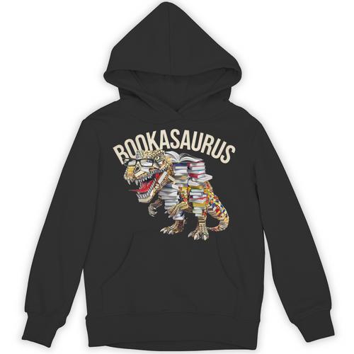Book Reading Dinosaur T-Rex Dino Bookworm Unisex Hoodie - Bookorys