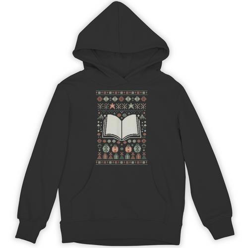 Book Reading Ugly Christmas Unisex Hoodie - Bookorys CA