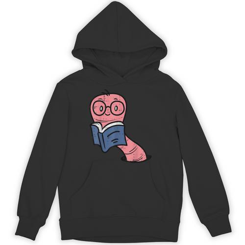 Book Worm Pun Read Reading Librarian America Men Women Kids Unisex Hoodie - Bookorys CA