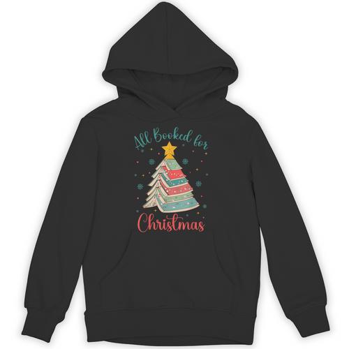 All Booked For Christmas Tree Book Bookish Christmas Unisex Hoodie - Bookorys