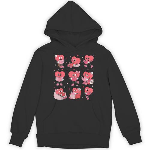 All Booked For Valentine Book Teacher Kids Girls Boys Unisex Hoodie - Bookorys