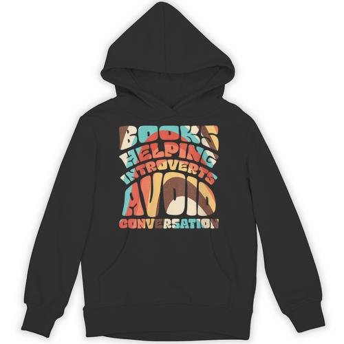 Books Helping Introverts Avoid Conversation Unisex Hoodie - Raresse