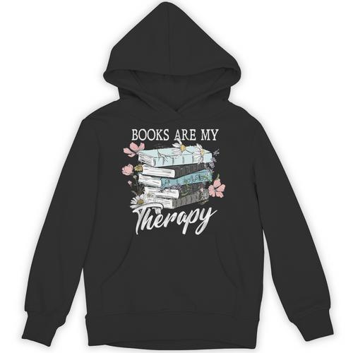 Books Are My Therapy Summer Reading Book Lovers Unisex Hoodie - Bookorys DE