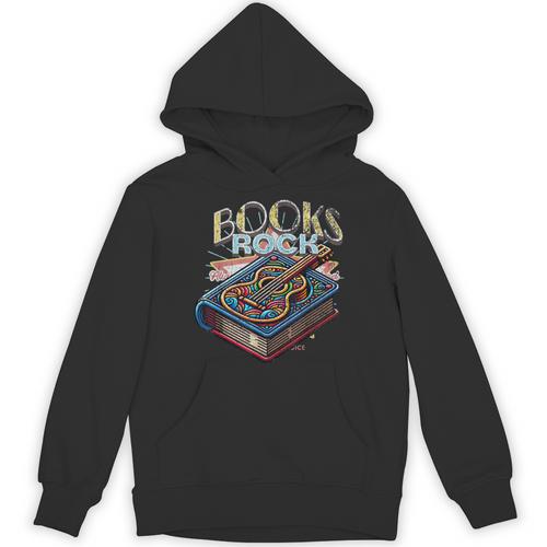 Books Rock Rock'n Roll Science Of Reading Teachers Guitar Unisex Hoodie - Bookorys UK