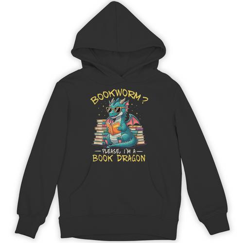 Bookworm I'm A Book Dragon Reading Books Bookish Book Lover Unisex Hoodie - Bookorys