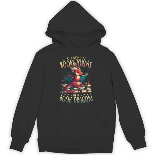 Bookworms Be A Book Dragon Literature Reading & Book Lover Unisex Hoodie - Bookorys UK