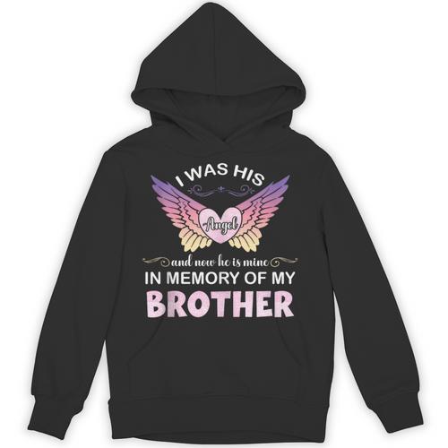 Brother Angel In My Memory Cute Family Remembrance Match Unisex Hoodie - Easessy