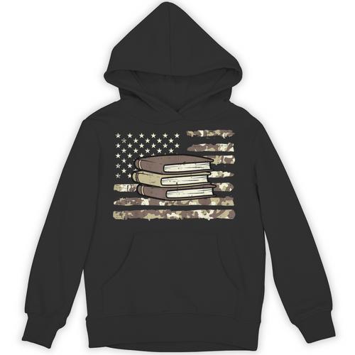 Camo Across America Read Reading Book Librarian Men Women Unisex Hoodie - Bookorys