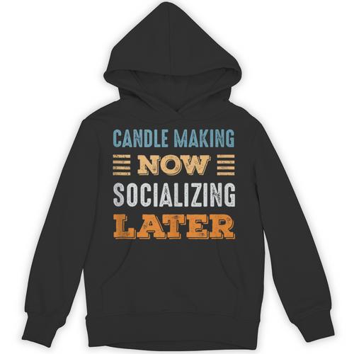 Candle Making Now Minimal Socializing Introvert Vintage Unisex Hoodie - Raresse