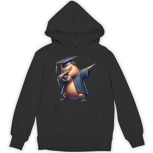Capybara Graduation Dabbing Capy Wearing Graduate Gown Unisex Hoodie - Best Gift Smart