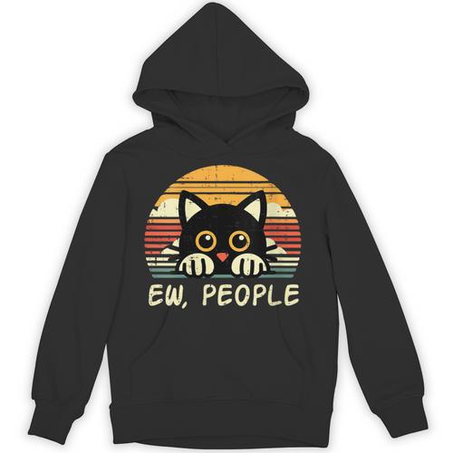 Cat Eww People Introvert Meme Women Men Kids Unisex Hoodie - Raresse
