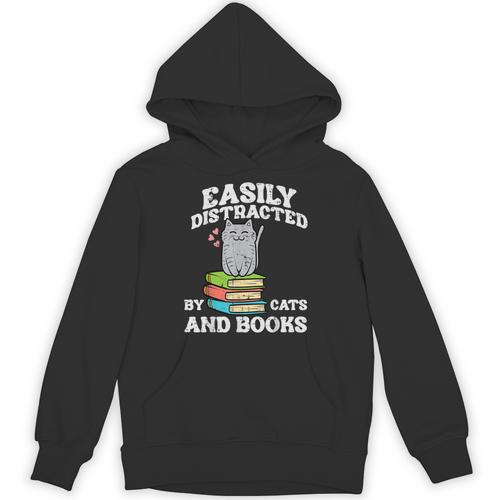 Cats And Books Read Reading Librarian Book Across America Unisex Hoodie - Bookorys