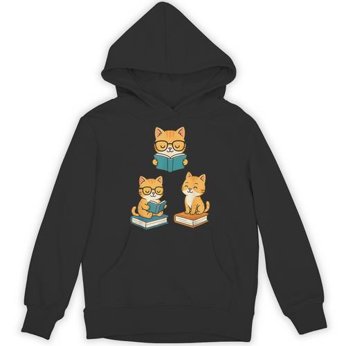 Cats Reading Book Lover Reading Bookworm Reader Unisex Hoodie - Bookorys CA