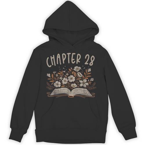 Chapter 28th Birthday Bookworm 28 Years Old For Book Lovers Unisex Hoodie - Bookorys