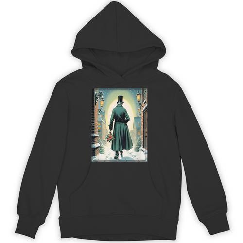 Charles Dickens Christmas Classic Book Ebeneezer Scrooge -Adults Kids Small Short Sleeve T-Shirt Unisex Hoodie - Bookorys