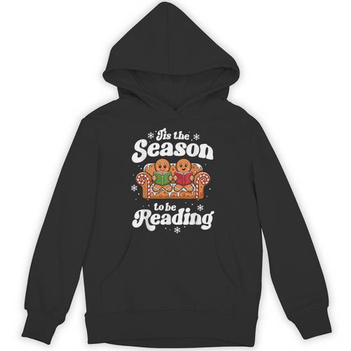 Christmas Book Lover Gingerbread Library Reading Bookaholic Unisex Hoodie - Bookorys AU