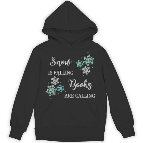 Christmas Shirts Snow Is Falling Books Are Calling Men Women Unisex Hoodie - Bookorys DE