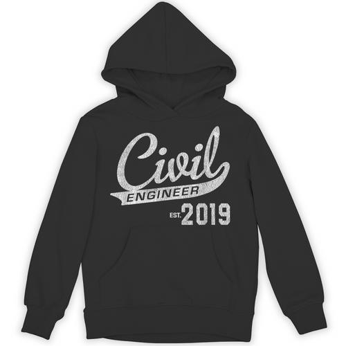 Civil Engineer Est 2019 Graduation Unisex Hoodie - Best Gift Smart