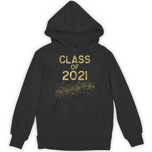 CLASS Of 2021 Gold Bokeh Confetti Fun Graduation Unisex Hoodie - Best Gift Smart