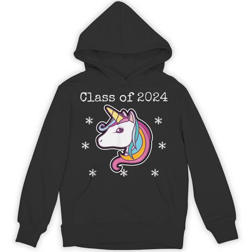 Class Of 2024 Graduation Year Unicorn Tee Shirt Unisex Hoodie - Best Gift Smart