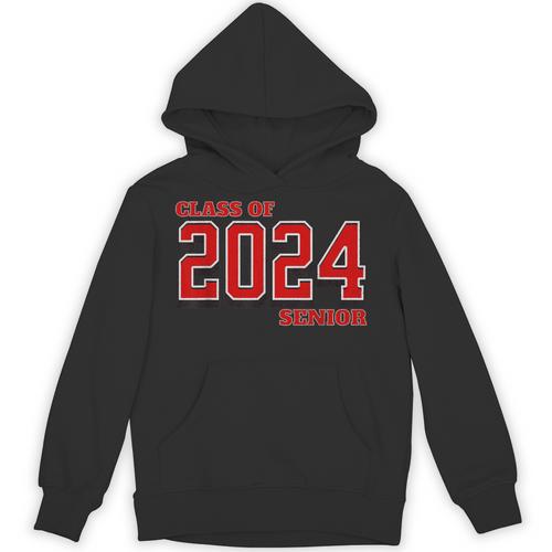 Class Of 2024 Senior Back To School Vintage Graduation Tee Unisex Hoodie - Best Gift Smart